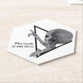 Graue Alien, die Wahrheit ist da draußen Untersetzer (angewinkelt)