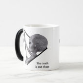 Graue Alien, die Wahrheit ist da draußen Verwandlungstasse (Vorderseite Links)