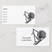 Graue Alien, die Wahrheit ist da draußen Visitenkarte (Vorne/Hinten)