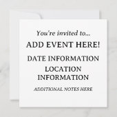 Graue Alien Extraterrestriale Gesichtshauptrahmen Einladung (Rückseite)