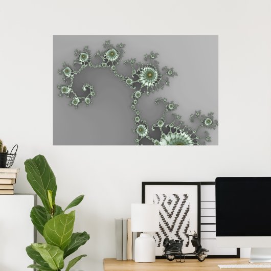 Graue Alien - Fraktal Poster (Heimbüro)