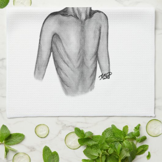 Graue Alien Geschirrtuch (Gefaltet)