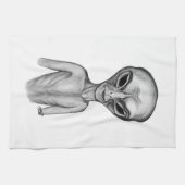 Graue Alien Geschirrtuch (Horizontal)