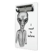 Graue Alien, ich wollte, der Zwischenablage zu gla Mini Klemmbrett (Gewinkelt2)