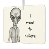 Graue Alien, ich wollte zu glauben Autolufterfrischer (Links)