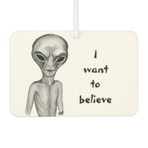 Graue Alien, ich wollte zu glauben Autolufterfrischer