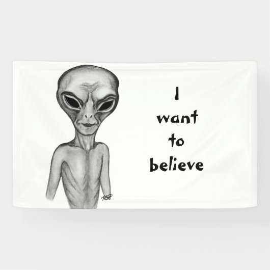 Graue Alien, ich wollte zu glauben Banner (Horizontal)
