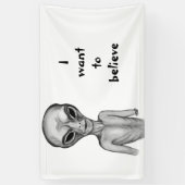 Graue Alien, ich wollte zu glauben Banner (Vertikal)