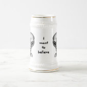 Graue Alien, ich wollte zu glauben Bierglas (Mittel)