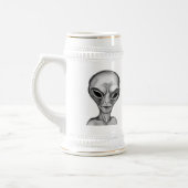 Graue Alien, ich wollte zu glauben Bierglas (Links)