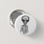 Graue Alien, ich wollte zu glauben Button (Vorne & Hinten)