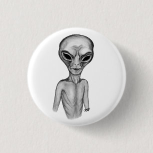 Graue Alien, ich wollte zu glauben Button