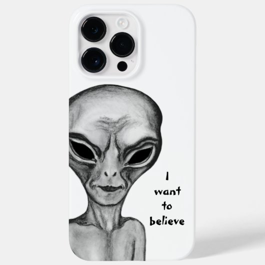 Graue Alien, ich wollte zu glauben Case-Mate iPhone Hülle (Rückseite)
