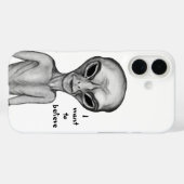 Graue Alien, ich wollte zu glauben Case-Mate iPhone Hülle (Rückseite (Horizontal))