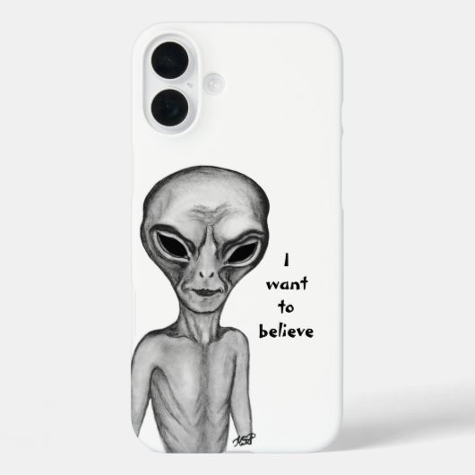 Graue Alien, ich wollte zu glauben Case-Mate iPhone Hülle (Rückseite)