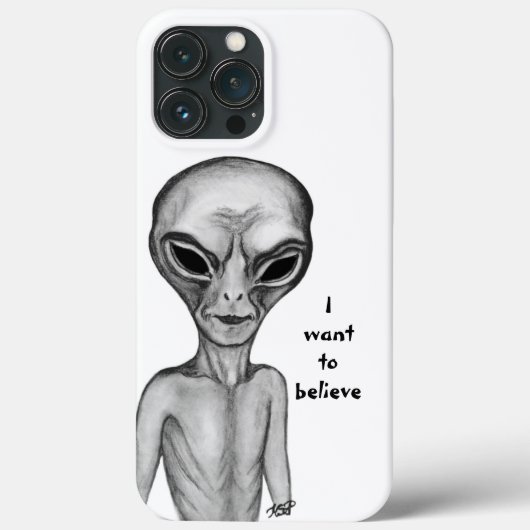 Graue Alien, ich wollte zu glauben Case-Mate iPhone Hülle (Rückseite)