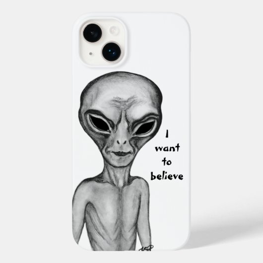 Graue Alien, ich wollte zu glauben Case-Mate iPhone Hülle (Rückseite)