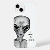 Graue Alien, ich wollte zu glauben Case-Mate iPhone Hülle (Rückseite)