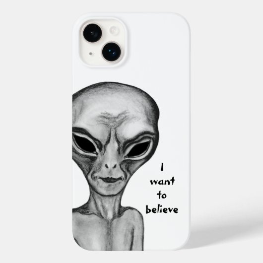 Graue Alien, ich wollte zu glauben Case-Mate iPhone Hülle (Rückseite)