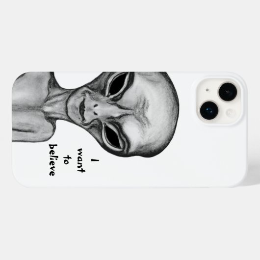 Graue Alien, ich wollte zu glauben Case-Mate iPhone Hülle (Rückseite (Horizontal))