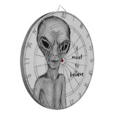 Graue Alien, ich wollte zu glauben Dartscheibe (Vorderseite Links)