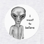Graue Alien, ich wollte zu glauben Etiketten (Design 1)