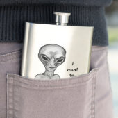 Graue Alien, ich wollte zu glauben Flachmann (Beispiel)