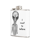 Graue Alien, ich wollte zu glauben Flachmann (Links)