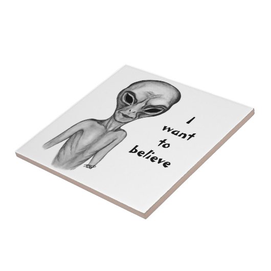 Graue Alien, ich wollte zu glauben Fliese (Seite)