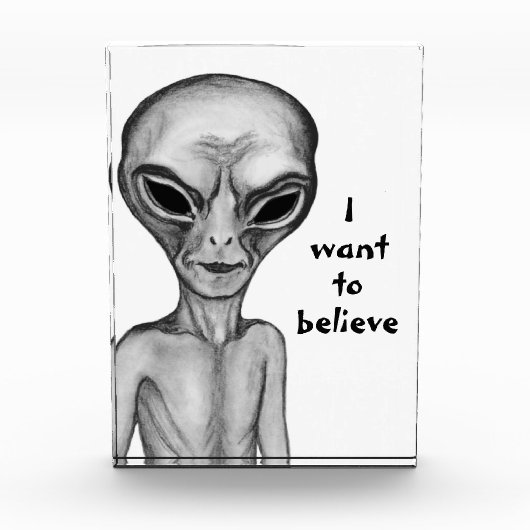 Graue Alien, ich wollte zu glauben Fotoblock (Vorderseite)