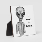 Graue Alien, ich wollte zu glauben Fotoplatte (Vorderseite)