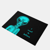 Graue Alien, ich wollte zu glauben Fußmatte (Schrägansicht)