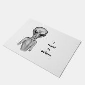 Graue Alien, ich wollte zu glauben Fußmatte (Schrägansicht)