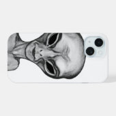 Graue Alien, ich wollte zu glauben iPhone 15 Hülle (Rückseite (Horizontal))