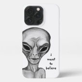 Graue Alien, ich wollte zu glauben iPhone Hülle (Rückseite)