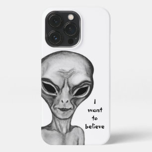 Graue Alien, ich wollte zu glauben iPhone 13 Pro Hülle