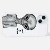 Graue Alien, ich wollte zu glauben iPhone Hülle (Rückseite (Horizontal))