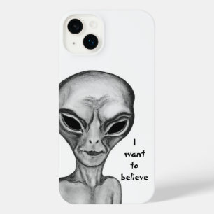 Graue Alien, ich wollte zu glauben iPhone 14 Plus Hülle