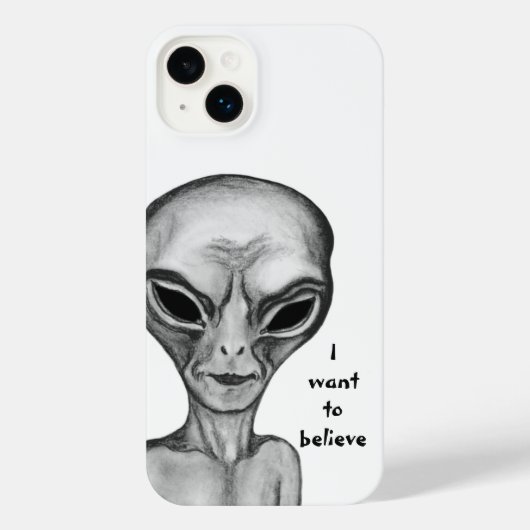 Graue Alien, ich wollte zu glauben iPhone Hülle (Rückseite)