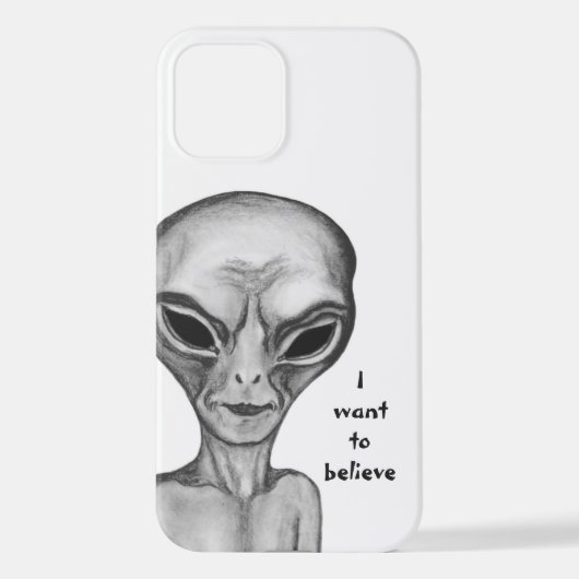 Graue Alien, ich wollte zu glauben iPhone Hülle (Rückseite)