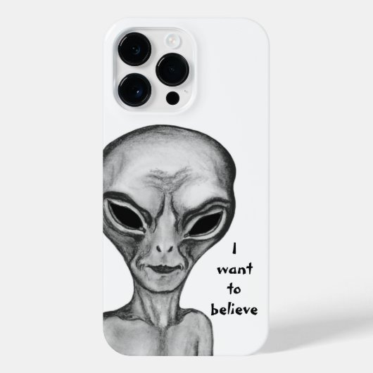 Graue Alien, ich wollte zu glauben iPhone Hülle (Rückseite)