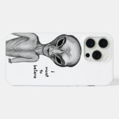 Graue Alien, ich wollte zu glauben iPhone Hülle (Rückseite (Horizontal))