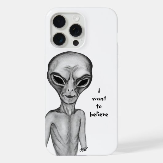 Graue Alien, ich wollte zu glauben iPhone Hülle (Rückseite)