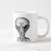 Graue Alien, ich wollte zu glauben Jumbo-Tasse (Rechts)