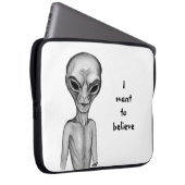 Graue Alien, ich wollte zu glauben Laptopschutzhülle (Vorne Rechts)