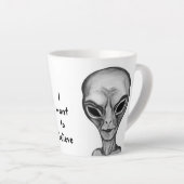 Graue Alien, ich wollte zu glauben Milchtasse (Rechte Ecke)