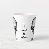 Graue Alien, ich wollte zu glauben Milchtasse (Vorderseite)