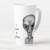 Graue Alien, ich wollte zu glauben Milchtasse (Rechte Ecke)