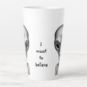Graue Alien, ich wollte zu glauben Milchtasse (Vorderseite)