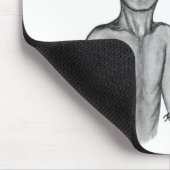Graue Alien, ich wollte zu glauben Mousepad (Ecke)